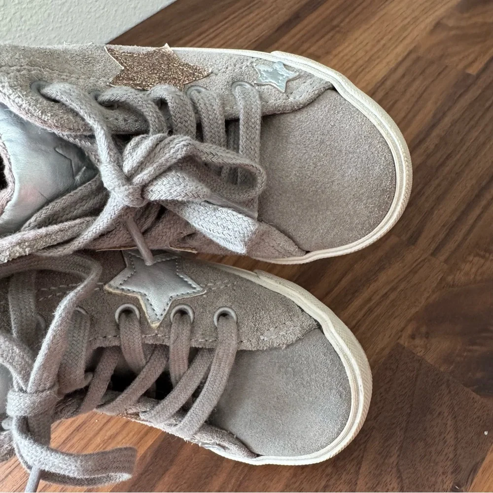 Zara Star-Patterned High-Top Suede Sneakers - EU 24 / US 8 Toddler